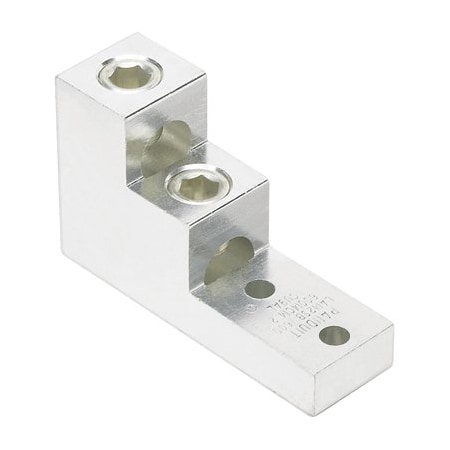 Panduit Mechanical Lug, 600 kcmil Max, 2 Hole, Aluminum LAM2SB600-38-1Y